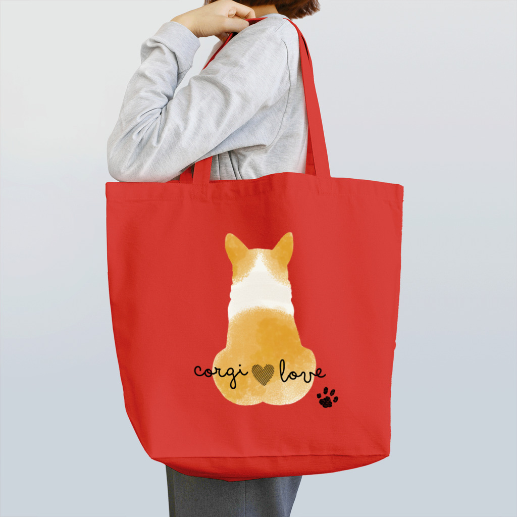 いぬねこGOGOのコーギー（後ろ姿） トートバッグ