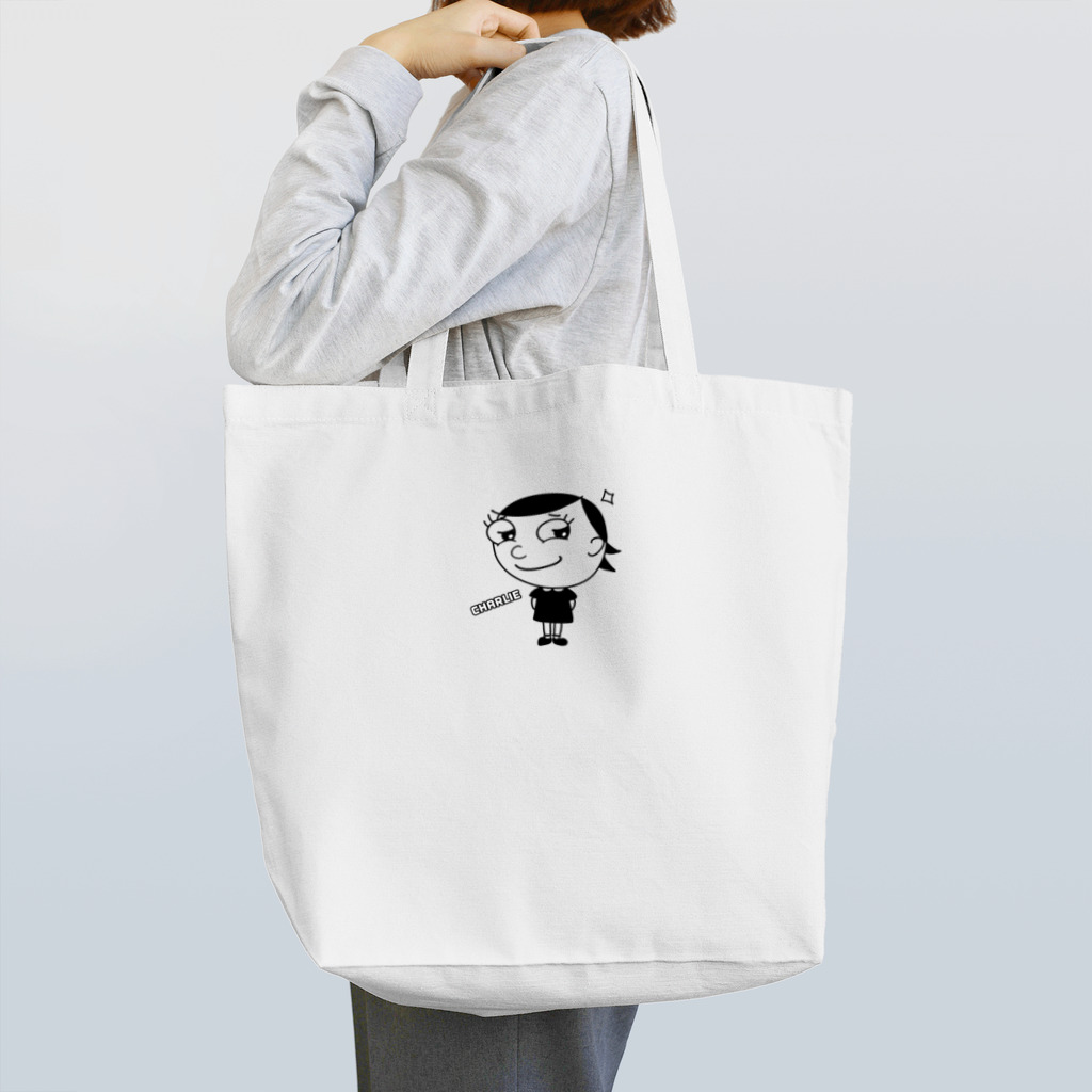 charlolのニヤリ　モノトーン Tote Bag