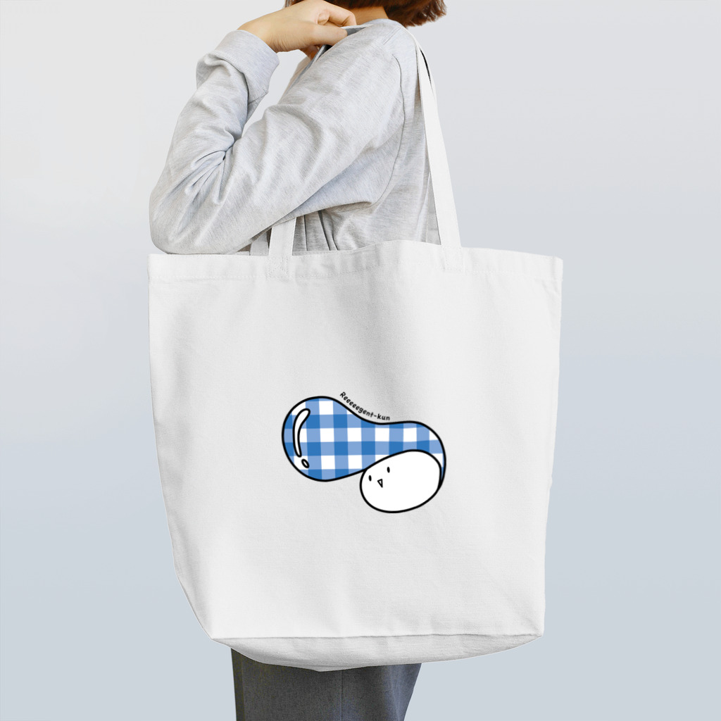 HiyokomameShoutenのReeeeegent-kun ギンガム青 Tote Bag