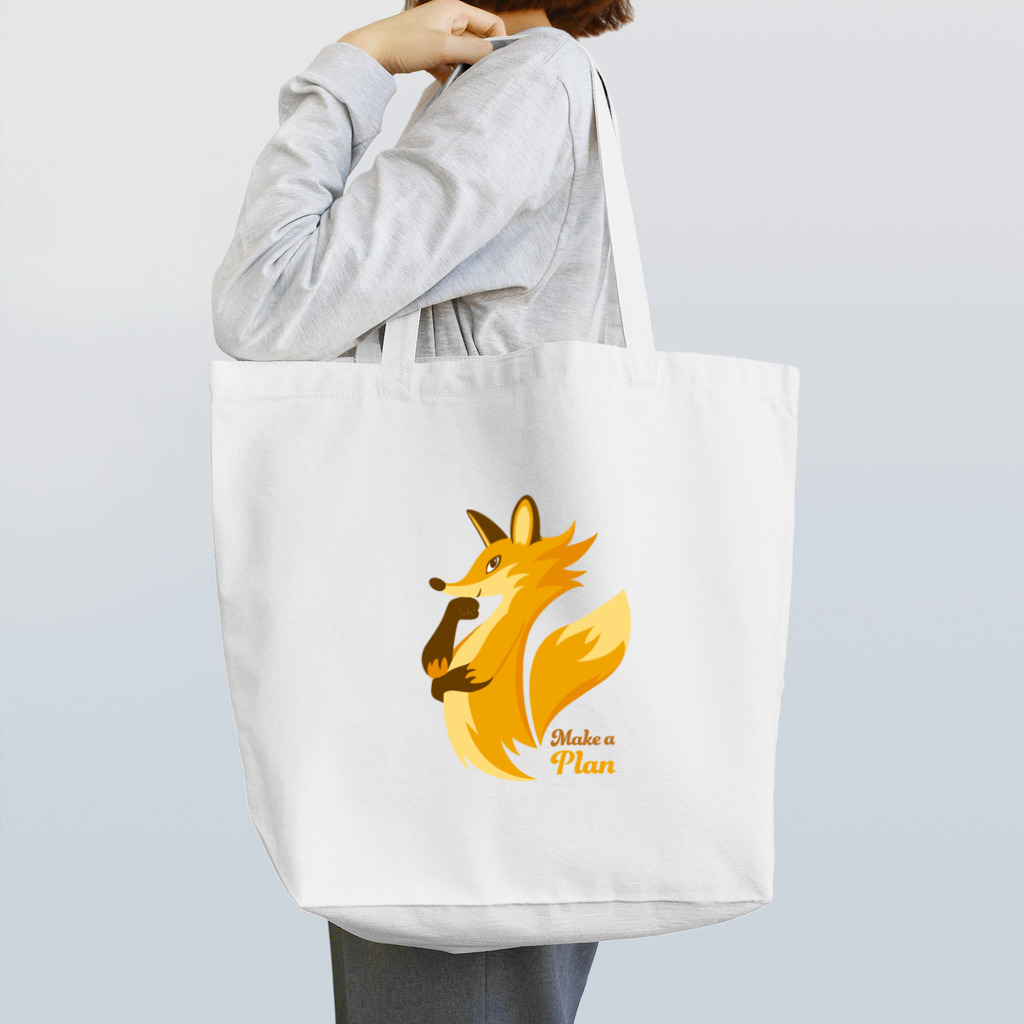 kocoon（コクーン）の計画を練るキツネ Tote Bag