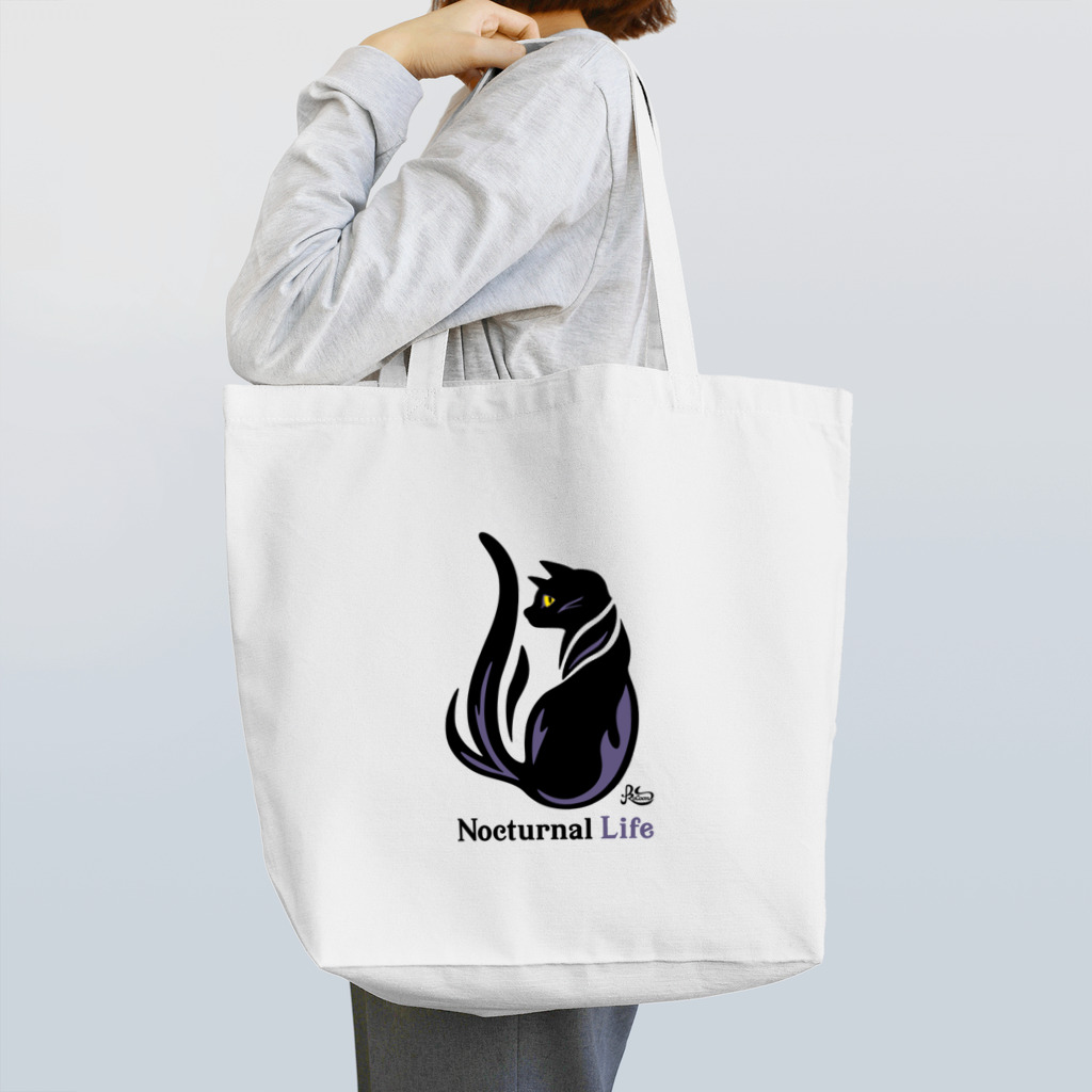 kocoon（コクーン）の夜型生活のネコ Tote Bag