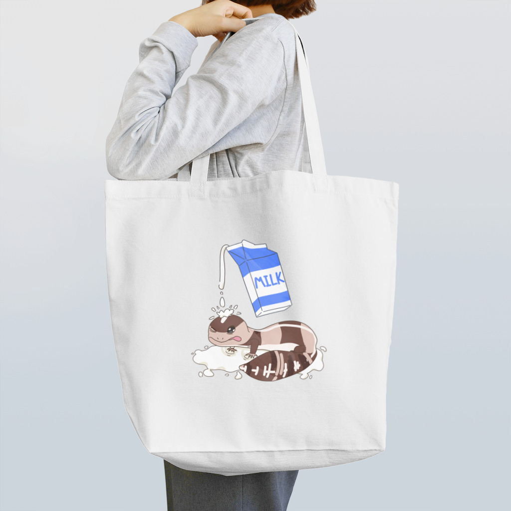 モツニコム@爬虫類グッズのニシアフリカトカゲモドキ・ミルク Tote Bag