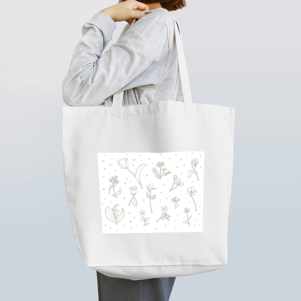 月次図案の春のお花 Tote Bag