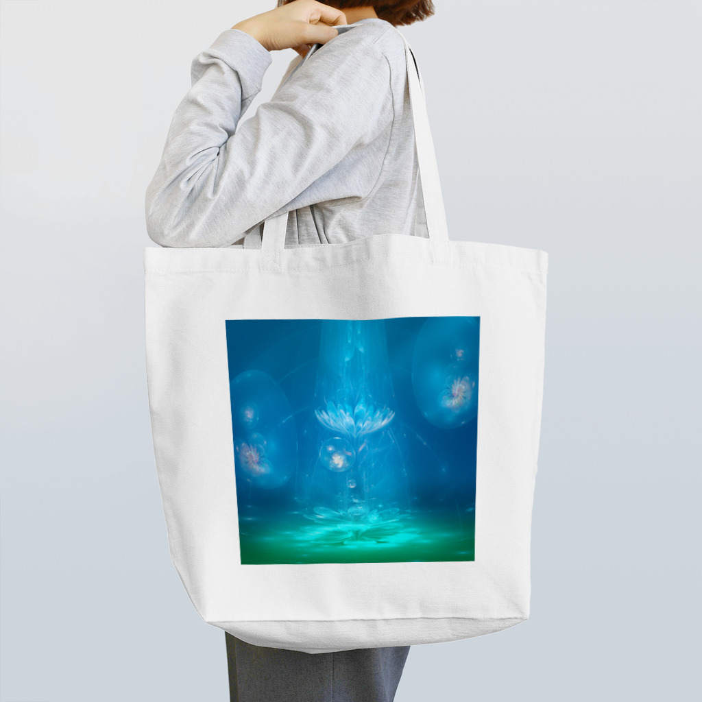 Light of the universeの瞑想の泉 Tote Bag