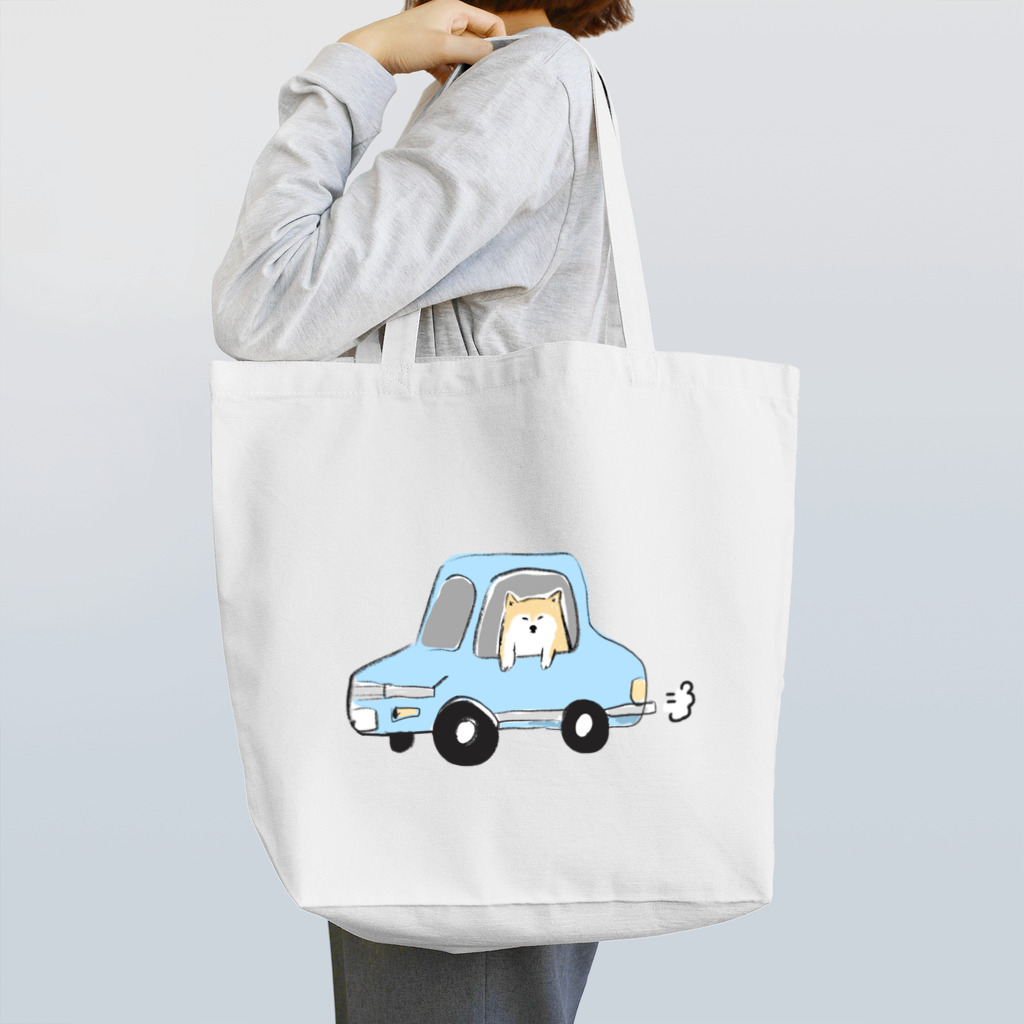 ぺろぺろぺろぺろ【せいこせんせい】の柴犬　in car Tote Bag