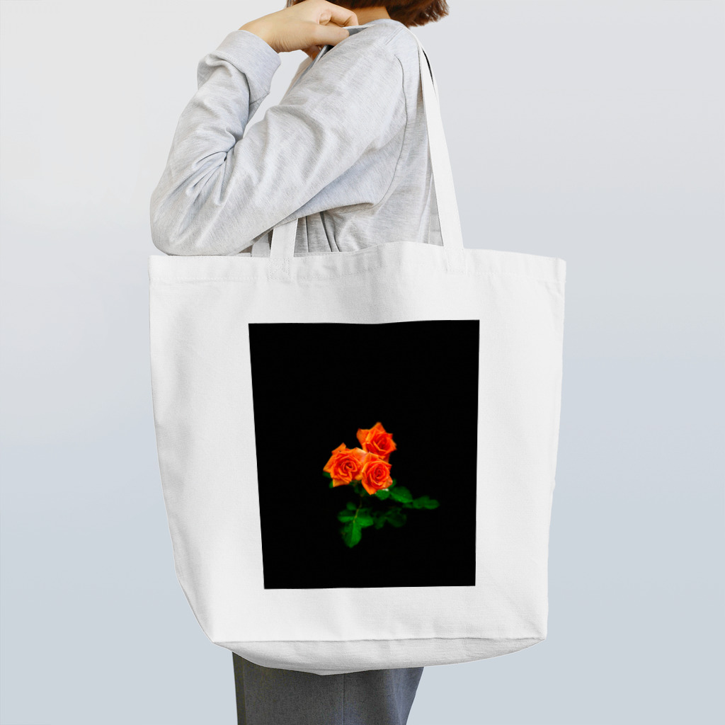 flower_design_hiroの元気と健やかさを与えてくれるオレンジ色のバラグッズ トートバッグ