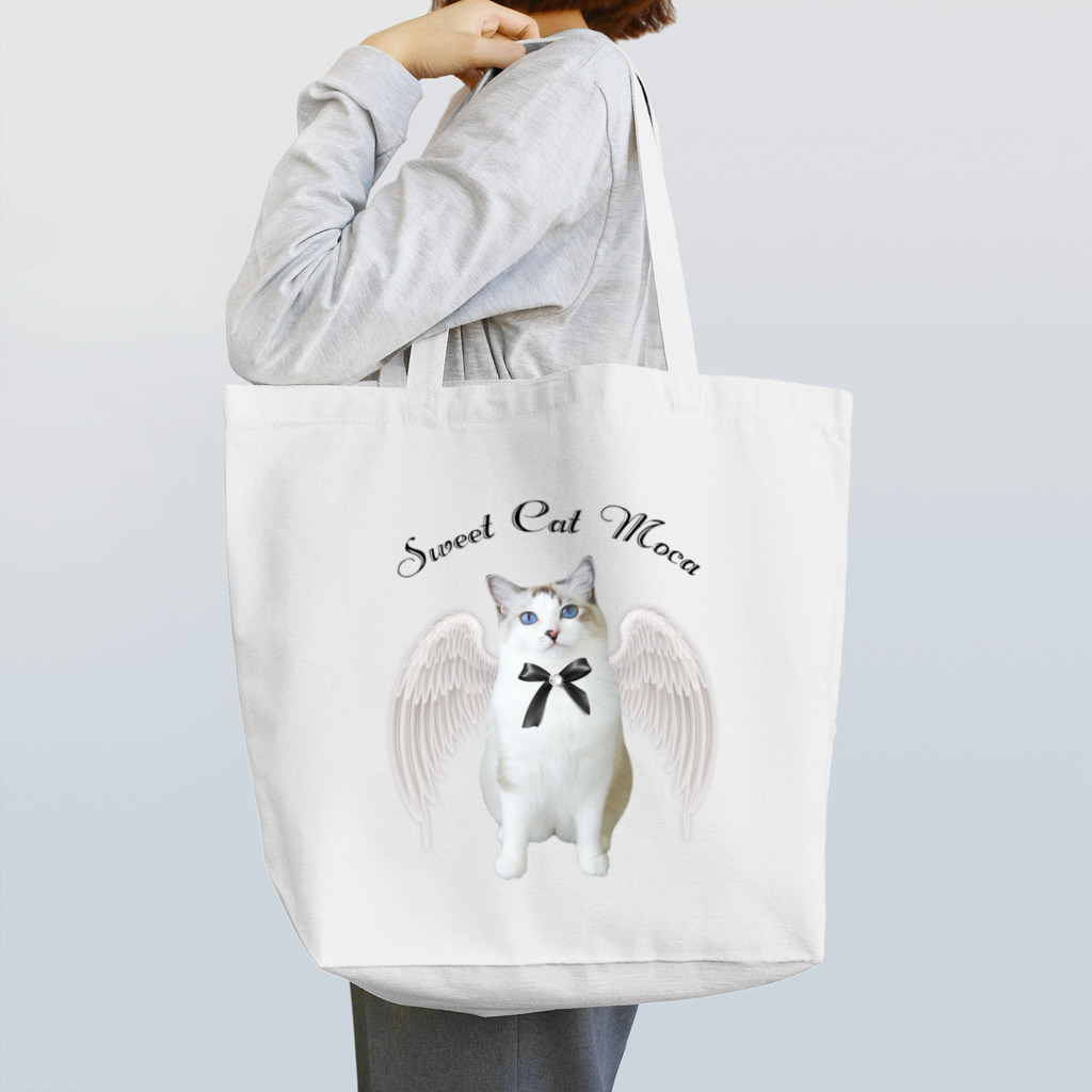 ふとんの♱𝔞𝔫𝔤𝔢𝔩 𝔠𝔞𝔱 𝔪𝔬𝔠𝔞♱ Tote Bag