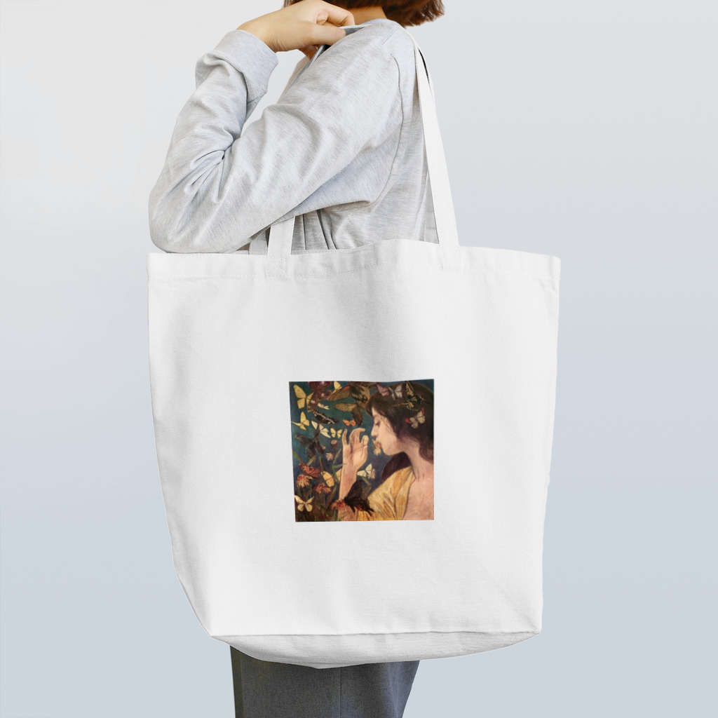 世界の絵画アートグッズの藤島武二《蝶》 Tote Bag