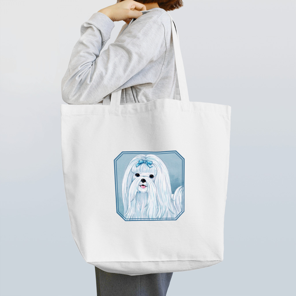 ANNATENのmaltese tote bag / black Tote Bag