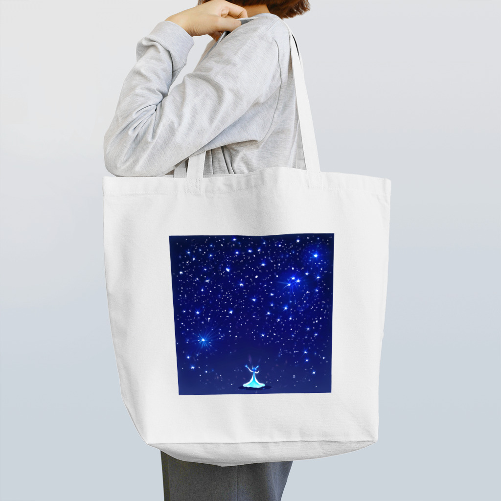 紅藤コミミズクの星に願いを Tote Bag