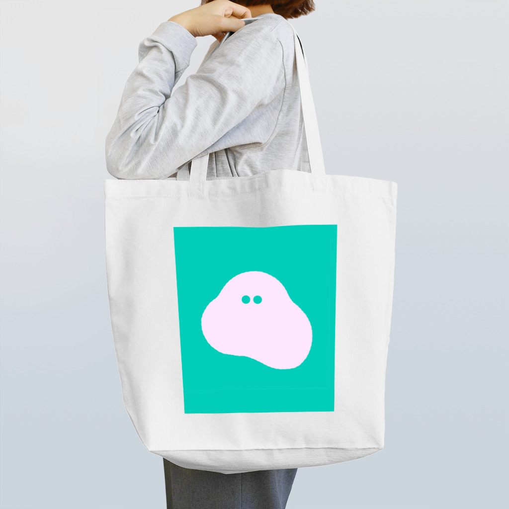 シュールショックのピンクとエメラルドのおばけ Tote Bag