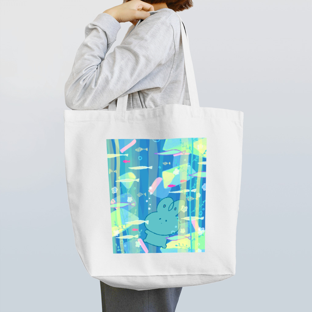 tsutteのうさ、うみへゆく Tote Bag