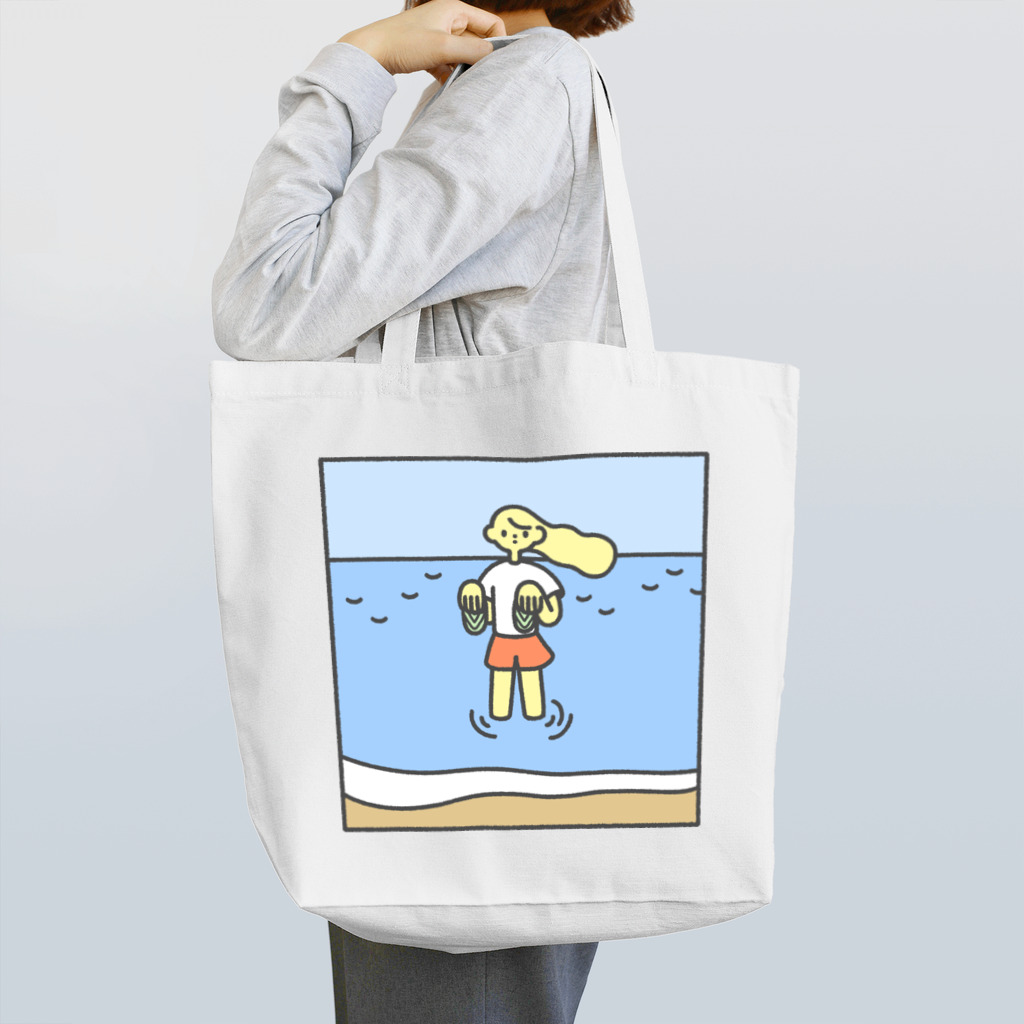 野花の𝙂𝙞𝙧𝙡 𝙞𝙣 𝙩𝙝𝙚 𝙎𝙚𝙖 Tote Bag