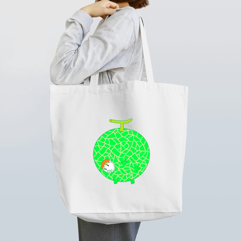 豚人イラストのパンダ武島のメロンピッグボーイ Tote Bag