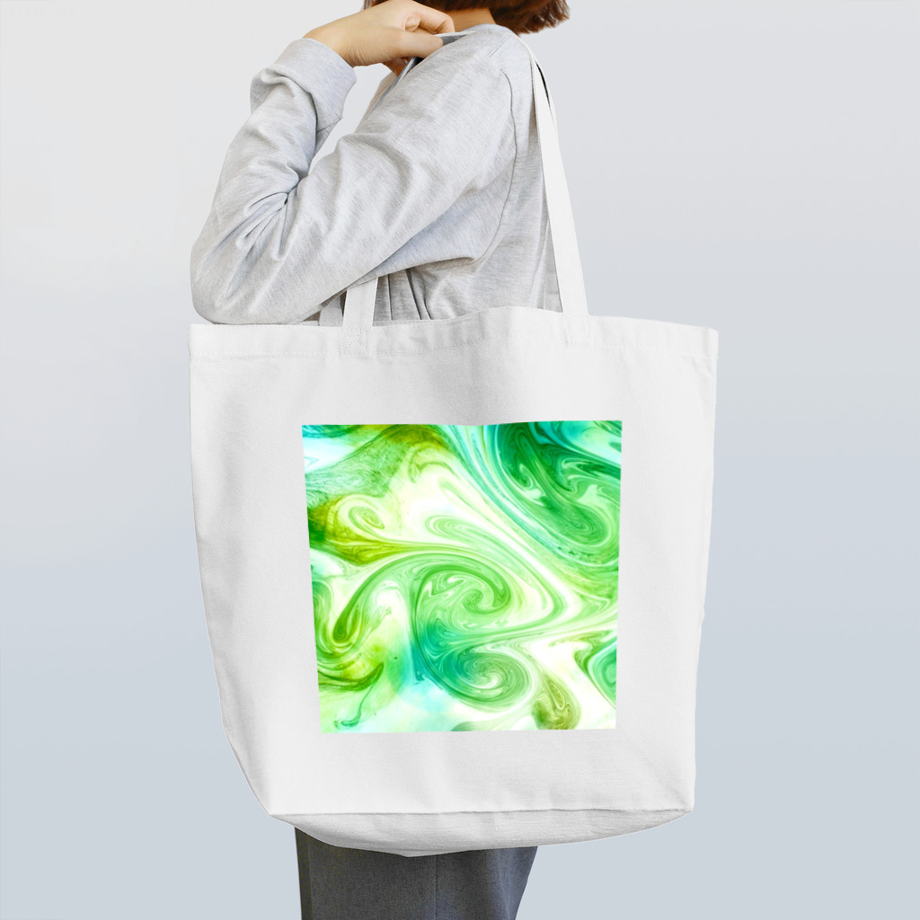 Macrorianの#001 green water Tote Bag