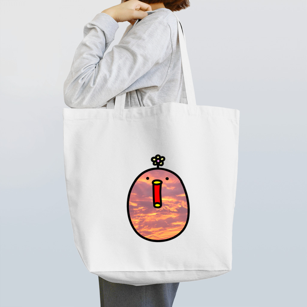 幸せかもしれないゆりおの夕焼けの花太郎 Tote Bag