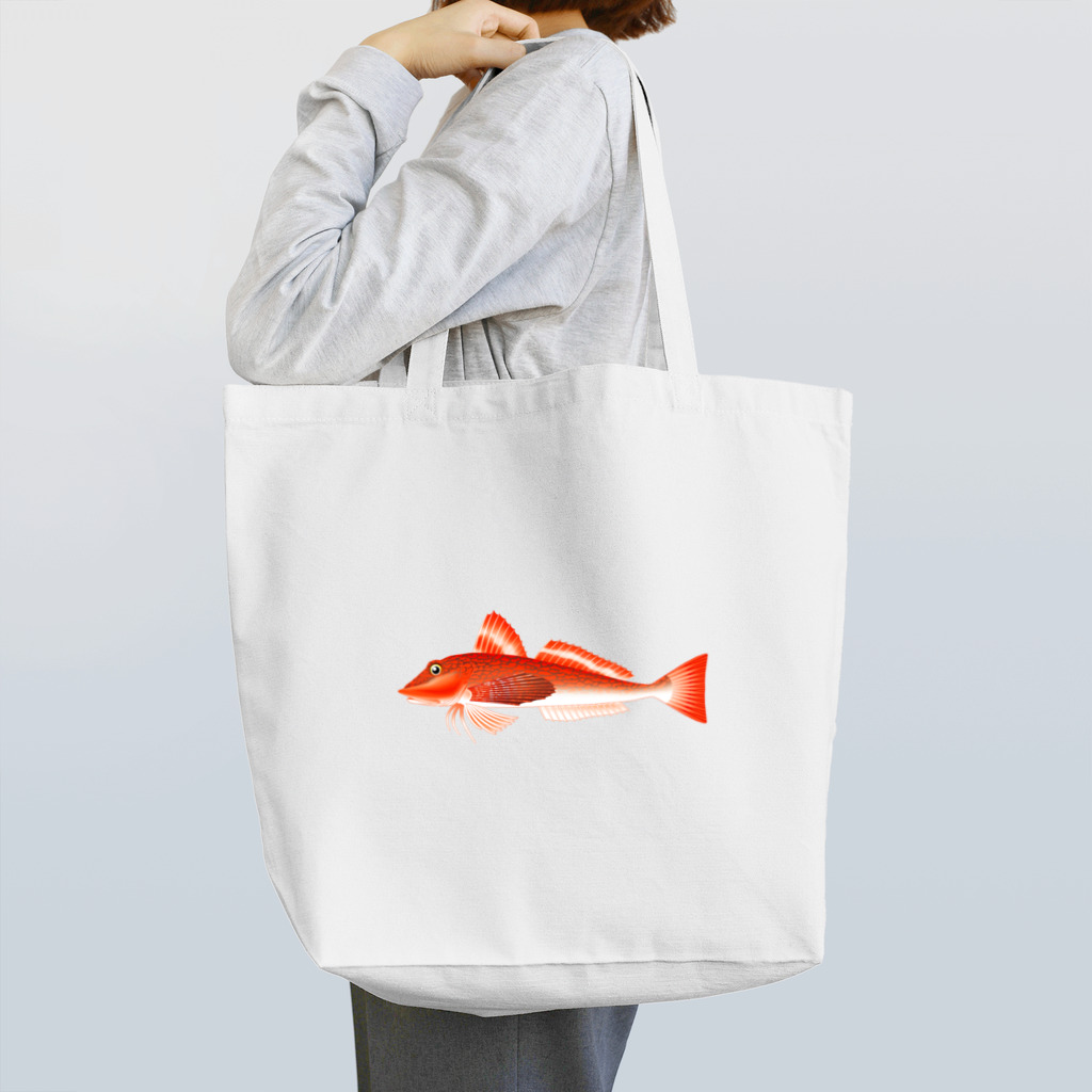 【魚類】おさかなちゃん☆図鑑の【魚類】ホウボウちゃん☆魴鮄 トートバッグ