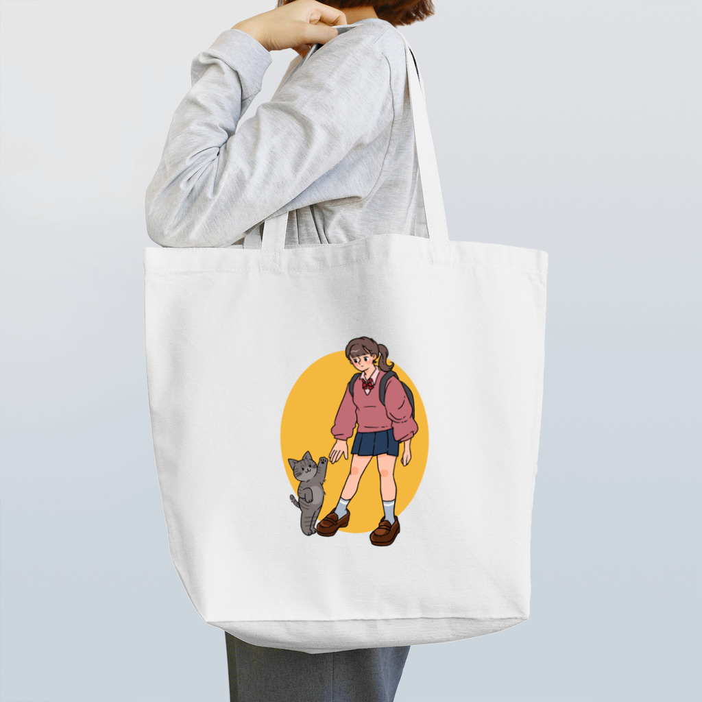 ごんてつ美術部のあいさつねこ Tote Bag