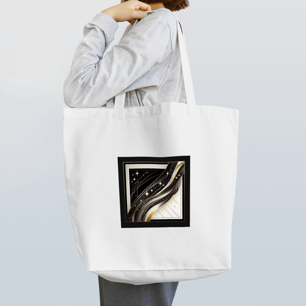 Black_White_Goldの流れ星 Tote Bag