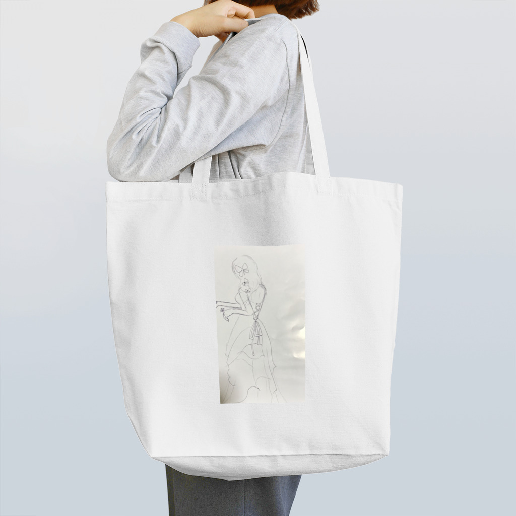 honey bunnyのドレス 、後ろ姿 Tote Bag