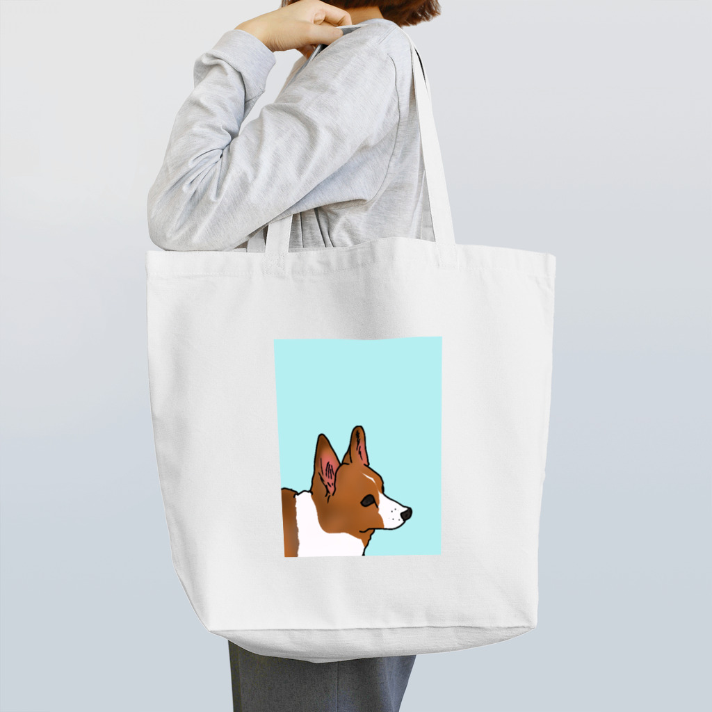 りりのお絵描き屋さんの凛としたコーギー Tote Bag