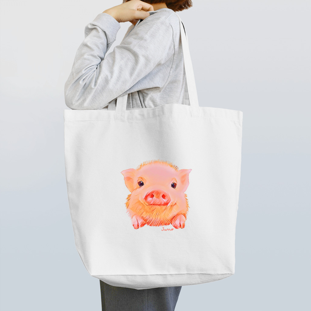 ジュノの秘密のアトリエのマイクロブタ／Juno Tote Bag