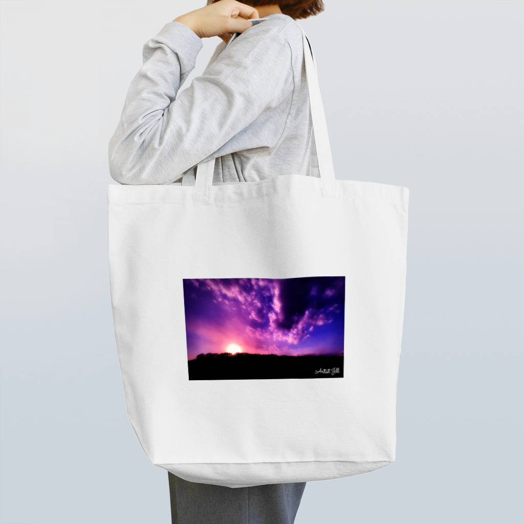 【ホラー専門店】ジルショップの紫の夕日 Tote Bag