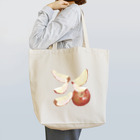 イラストレーターかとうとおると娘たちのショップです。のりんご トートバッグ
