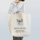 MIZUKICOCOの白い子猫ロゴ入り Tote Bag