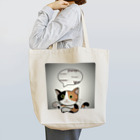 SU-KUのゆる猫ミケ　シルバー Tote Bag