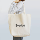 北欧スウェーデンシンプル暮らしの北欧スウェーデン Sverige Helvetica 書体 Tote Bag