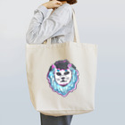 Heart PeaのLion Blue ライオンブルー Tote Bag