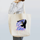 clareclaredoodleのblue mood woman tote トートバッグ