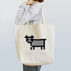 牛のTシャツ屋のpixel cow(black) 에코백