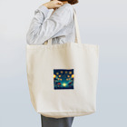 tanantの夏祭り、提灯が灯る下で花火をみている Tote Bag