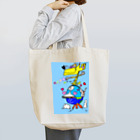 peace11newsの頑張る地球君の上・愛犬ベン・平和の星ビームを放つｖ(ｘｘ）＞ Tote Bag