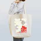 SOKICHISAITOのMOTOREDFLOWER ShiroiHana REDROGO Tote Bag