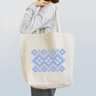 mianiuの北欧っぽいknitting pattern － 水色 Tote Bag