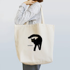 小鳥と映画館の黒猫たんのおちりが堪能出来る権利の付与 黒ロゴ Tote Bag