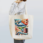 kageblogの日本の伝統と美しさを象徴するモザイクアート トートバッグ