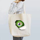 眼鏡裏の覗き込む瞳（緑） トートバッグ