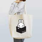 ツギハギ ニクの【Boxed * Rabbit】白Ver トートバッグ