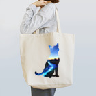 猫との風景の星空と猫_003 Tote Bag