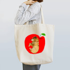 柴犬しばわんこhana873のりんご&わんこ林檎と柴犬 トートバッグ