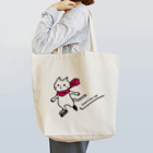 エクササイズ・キャットのエクササイズ キャット 冬期レッド Tote Bag