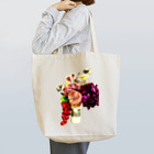 お味噌ちゃん👺LINEスタンプもの壺と花 Tote Bag