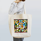 alphabet stained glassのstained glass S Tote Bag