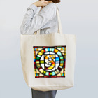 alphabet stained glassのstained glass S トートバッグ