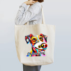 G.O.A.T.designの華やかな色合いが目を引く可愛らしい犬 Tote Bag