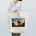 AIアート&ルビィ店@INFPの元気に芝生を駆けるキャバリアちゃん Tote Bag